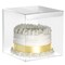 30-Pack Clear Gift Boxes - 6x6x6 In Square Plastic Transparent Boxes for Cakes, Wedding, Baby Shower, Birthday Party